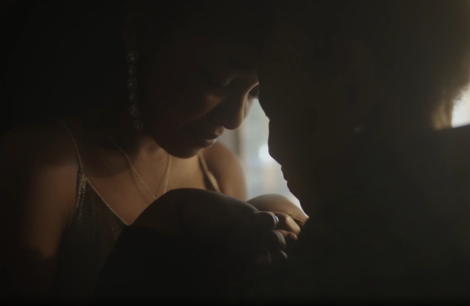 Old Mutual Life film still of a tender South African family moment